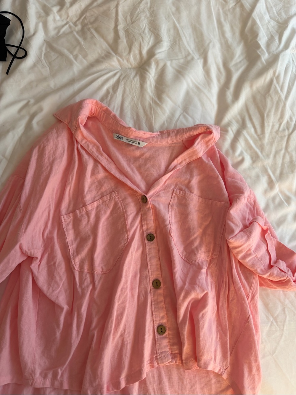 Zara pink Button-Front Top